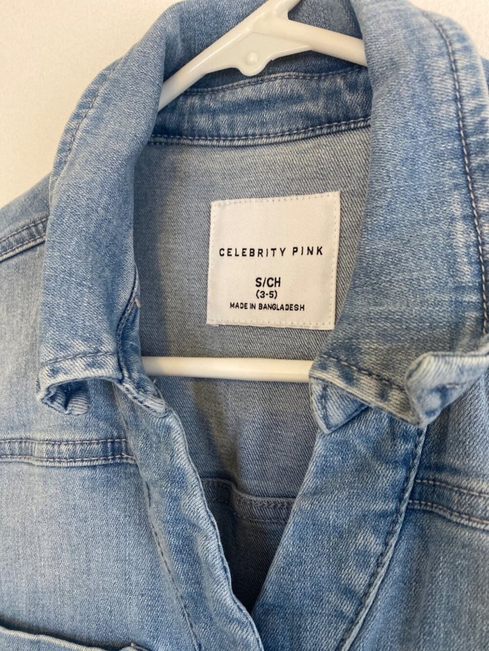 Celebrity Pink Denim Button-Front Romper With Pockets Women's Size S (3/5) - Picture 2 of 6